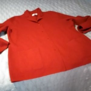 Rena Rowan 100% Wool Red Jacket